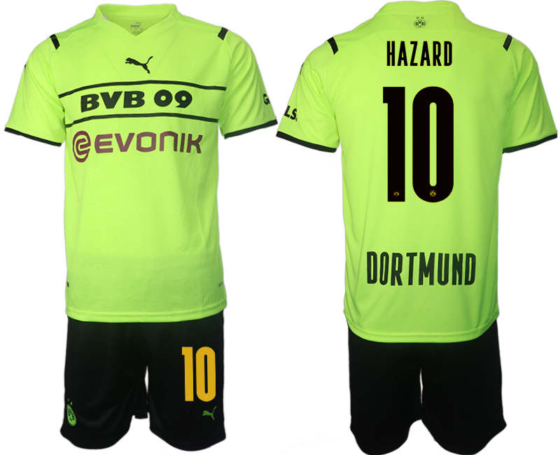 Men 2021-2022 Club Borussia Dortmund Cup green #10 Soccer Jersey